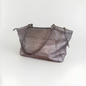 HOBO International Maryanna Taupe Leather Tote Bag Purse shoulder Travel Large